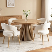 Table à manger extensible polyvalente, extension à 3 niveaux, disponible en tailles 1,0 m/1,5 m/2 m, ton bois