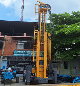 Máquina Perforadora de Pozos Hidráulica Portátil de 200m de Fábrica China, Máquina Perforadora de Pozos Móvil con Ruedas de 400m de Profundidad - Product Image 3