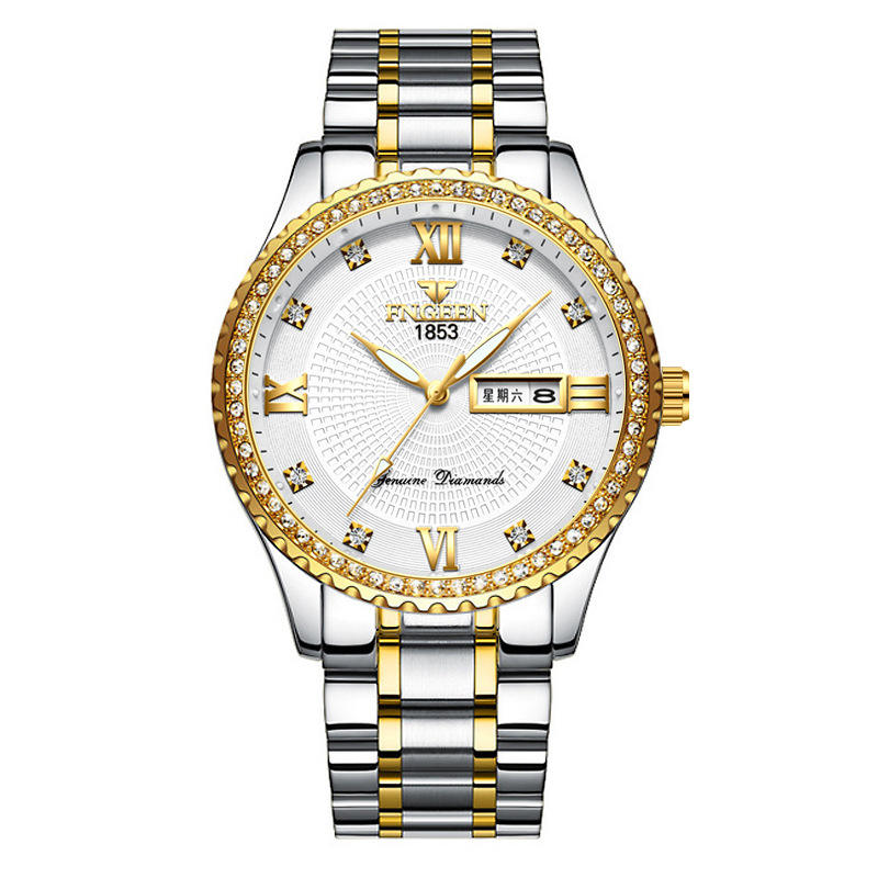 steel-silver gold white