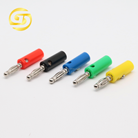 Fiche banane de 4mm avec tête de lanterne à vis Fiche de test sans soudure Prise d'amplificateur audio rouge/noir/jaune/vert/bleu Vente chaude