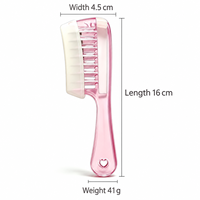 Peigne à dents larges Ume Hair, applicateur de sérum capillaire, rouleau à huile essentielle, peigne en cristal pour appliquer le sérum capillaire, peigne de massage pour les cheveux