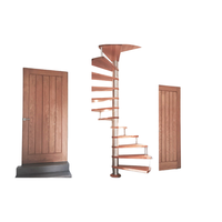 Escalier intérieur moderne en bois, marches en bois simples, escalier droit, escalier droit en verre trempé pour intérieur
