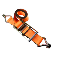 Sangle d'arrimage à cliquet Lituo 4000 kg 5 m avec crochets doubles en J, sangle en polyester OEM ODM pour sécuriser la cargaison des camions et remorques
