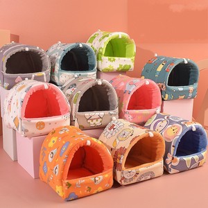<span class=keywords><strong>Mini</strong></span> cama para mascotas, jaula nido para rata, hámster, Chinchillas, ardilla, conejillos de indias, patrón impreso para animales pequeños, camas para dormir - Product Image 4