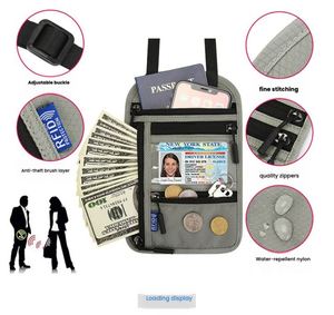 Paquete de 2 Porta Pasaportes de Nailon con Bloqueo RFID, Cartera Oculta para el Cuello, Bolsillo para Teléfono, Ligero, para Usar Debajo de la Ropa - Product Image 2