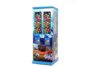 Distributeur automatique de capsules doubles - Grande capacité (800-900) en métal et plastique bleu, pour balles de 25-65 mm