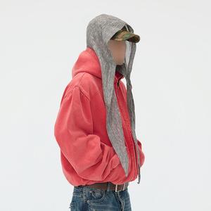 Nueva Sudadera con Capucha de Algodón 100% para Hombre, Estampado Otoño-Invierno, Logotipo Personalizado, Estilo Urbano, Efecto Desgastado, Holgada y Pesada - Product Image 6