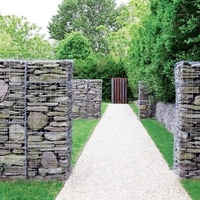 Paniers en treillis gabion carrés fabriqués en Chine, directement de l'usine, fil galvanisé de 4 mm/8G de diamètre, maille soudée 3" x 3" (clips de maille)