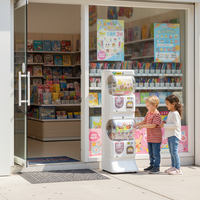 Distributeur automatique de bonbons/jouets mécaniques de 120 à 300 pièces avec système de pièces/jetons pour la vente au détail ou en gros.