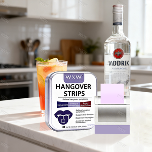 Strip Oral Penyerap <span class=keywords><strong>Hangover</strong></span> Khusus, Suplemen Pereda <span class=keywords><strong>Hangover</strong></span>, Strip Oral Anti <span class=keywords><strong>Hangover</strong></span> Cepat Larut - Product Image 2
