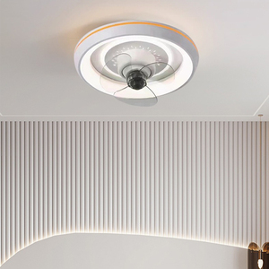 Luz de ventilador de techo eléctrica LED simple moderna con cabezal ajustable para dormitorio y sala de estar - Product Image 6