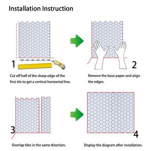 Piastrella per pareti a buccia e stick a forma di nido d'ape esagonale/ape per rivestimenti e controsoffitti per backsplash da <span class=keywords><strong>cucina</strong></span> - Product Image 6