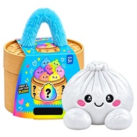 Jouet Squishy en Peluche 15 cm en Forme de Ravioli, à Rebond Lent, Anti-Stress, à Presser, avec Panier Vapeur, Cadeau Mignon en Forme de Ravioli