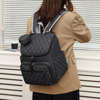 Sac à dos personnalisé de grande capacité étanche et multifonctionnel pour couches de bébé organisateur de sangles de poussette caractéristiques portables Style maman