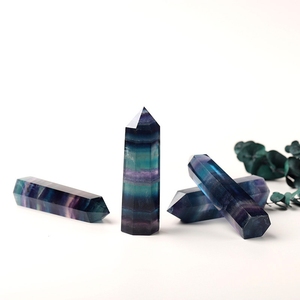 Più recente vendita Fluorite a singolo punto esagonale <span class=keywords><strong>torre</strong></span> prisma arcobaleno colorato pietra <span class=keywords><strong>di</strong></span> varie dimensioni tecnica lucidata - Product Image 4