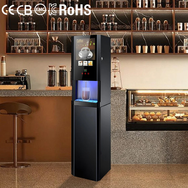 Manufacture Smart Fully Automatic Commercial Coffee Dispenser Espresso Instant Coffee Vending Machine for Business