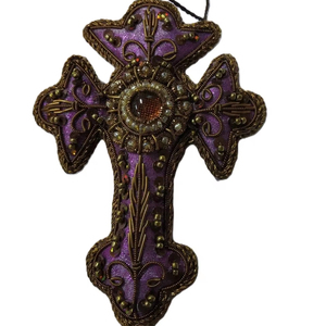 Handmade Handcrafted Embroidered Beaded Velvet Satin Christmas <b>Decorations</b> Cross Santa Socks Sparrow <b>Elephant</b> Customized - Product Image 1