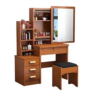 New Nordic-Style 3-<b>Drawer</b> <b>Dressing</b> <b>Table</b> Set for Women's Bedrooms Hotel Furniture Hair Make up Dresser <b>with</b> Mirror - Product Image 1