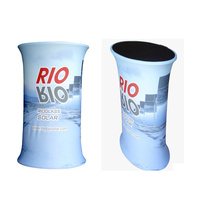 Comptoir promotionnel portable pliable en aluminium et polyester, imprimé par transfert thermique, pour salons professionnels et expositions