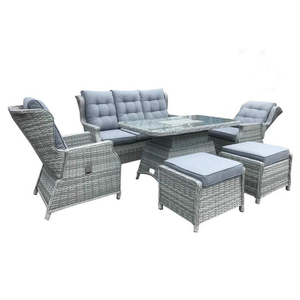 <span class=keywords><strong>Conjunto</strong></span> de Muebles de Jardín de Ratán con Estructura de Aluminio, <span class=keywords><strong>Mesa</strong></span> de Altura Ajustable <span class=keywords><strong>y</strong></span> <span class=keywords><strong>Sillas</strong></span> <span class=keywords><strong>Reclinables</strong></span> - Product Image 5