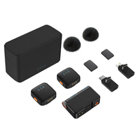 Nouveau microphone cravate sans fil M15mini, un émetteur pour deux récepteurs, pour diffusion en direct et enregistrement caméra
