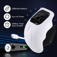 Masseur chauffant sans fil pour genoux à vibrations, batterie rechargeable, minuterie intelligente, machine de massage sans fil pour genoux, coudes et épaules