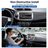 Autoradio Android pour Toyota Yaris 2012-2017 9 pouces IPS Lecteur multimédia vidéo GPS Navigation CarPlay Écran tactile