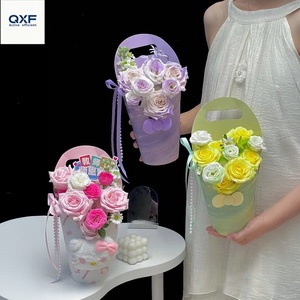 Handheld DIY Biodegradable Eco-Friendly Kraft Paper <strong>Flower</strong> Arrangement Bags <strong>Flower</strong> Tubes Folding <strong>Flower</strong> <strong>Boxes</strong> &amp; Candle Handbags - Product Image 4