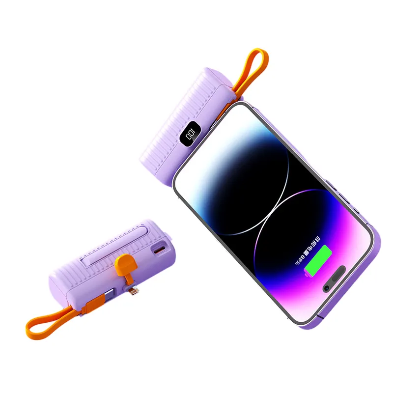 Nieuwe 5000 Mah Pocket Sleutelhanger Emergency Mobiele Telefoon Kleine Draagbare Oplader Pod Powerbank Mini Power Bank Voor Iphone En Android