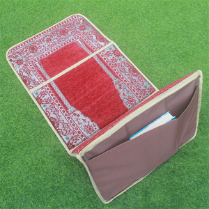 Tapis de prière musulman de voyage islamique de mode de <span class=keywords><strong>prix</strong></span> usine tapis de prière pliable avec dossier - Product Image 5