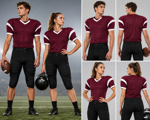 Dernier design d'uniforme de football américain pour adultes, nouveau style, 100% polyester, respirant, séchage rapide, prix de gros personnalisé pour équipe, en vente - Product Image 2