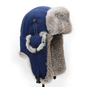 XJ 공장 가격 리얼 모피 겨울 모피 트래퍼 모자 남자 야외 SKI 따뜻한 러시아 모자