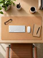 Tapis de bureau en liège pour ordinateur portable, protection de table naturelle, imperméable et antidérapante pour la maison et le bureau