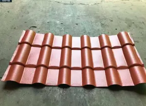 Lembar atap baja karbon bergelombang PPGI plat atap berwarna dicat