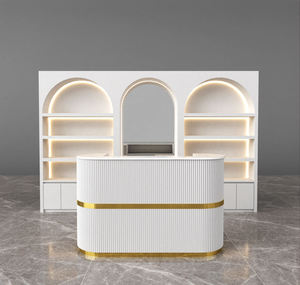 Étagère de présentation de parfums et cosmétiques moderne et écologique |   Vitrine de beauté de luxe, matériaux recyclables, éclairage LED |   Personnalisé - Product Image 1