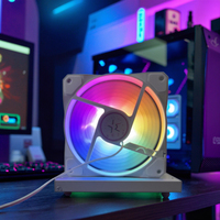 Nouveau design d'usine, refroidisseur de processeur LED RGB 120 mm pour boîtier d'ordinateur, ventilateur PC en cuivre et aluminium, refroidissement par fluide miroir, roulement à billes, 1100 tr/min, 43 CFM