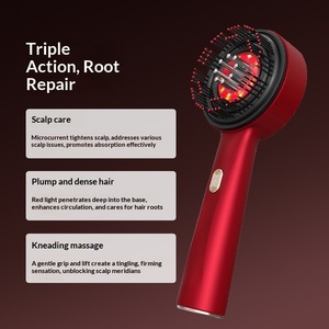<span class=keywords><strong>Cepillo</strong></span> de Masaje Eléctrico para el Cabello, Anticaída, Estimulante del Cuero Cabelludo, con Terapia de Luz Roja, Nutrición, Recargable por USB - Product Image 4