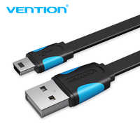 Cable USB plano Vention 2.0A a Mini-B 2A, cable mini USB de PVC