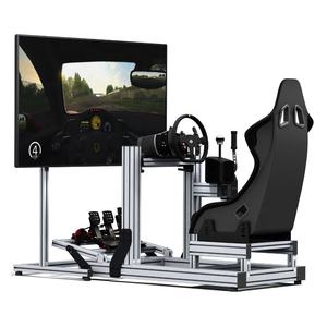 Simulateur profil aluminium volant personnalisé Cockpit simulateur de jeu de conduite superbe Cockpit avec vraie chaise course - Product Image 1