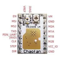 Módulo de controlador de Motor paso a paso TMC2209 V4 Stepstick, piezas de impresora 3D súper silenciosas con disipador de calor para placa base MKS SKR