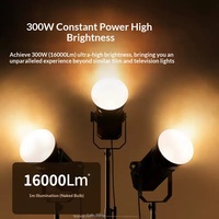 Lumière vidéo LED 300W à commande par application, 2700-6500K CRI>95Ra 16000lm, éclairage continu pour l'enregistrement vidéo