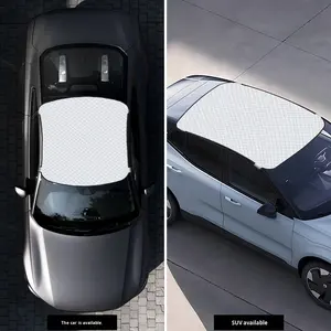 Pare-soleil de <span class=keywords><strong>toit</strong></span> <span class=keywords><strong>ouvrant</strong></span> de voiture, pare-brise anti-neige, verre occultant, feuille d'aluminium à motif quadrillé, sandwich anti-gel/gelée, épaissi - Product Image 4