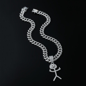 2026 Hot Selling Cute Cartoon Design Pendant Geometric Necklace <b>Cuban</b> <b>Link</b> <b>Chain</b> Men's Necklaces Fashion Jewelry Wholesale - Product Image 3
