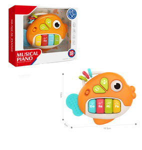 Jouets pour bébés AiJH, adorable <span class=keywords><strong>piano</strong></span> interactif en forme de poisson avec musique, éducation musicale précoce, clavier de <span class=keywords><strong>piano</strong></span> musical pour tout-petits, jouet éducatif - Product Image 6