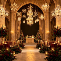 Ornement de Noël Glamour pour la Décoration de Scène de Mariage de Noël et la Décoration de Fêtes de Fin d'Année