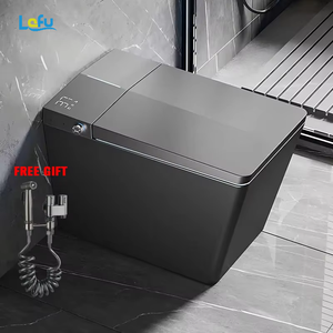 2026 New Luxury Tankless Bidet Heated Floor Mounted Square Matte <b>Black</b> Ceramic Intelligent Smart Toilets ST-F2 Heated Seat Ensur - Product Image 1