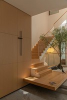 Escalier Prima escaliers empilés personnalisés pierre bois quartz marbre bande de roulement marches flottantes avec lumière LED garde-corps en verre