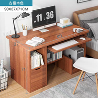 Mobilier de bureau en bois de noyer brun de 32 pouces coussin en aluminium léger réglable en hauteur bureau d'ordinateur de poste de travail