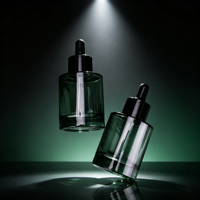 Flacon compte-gouttes 50 ml en verre pour sérum et crème visage, avec design sérigraphié – Offre Spéciale