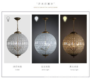 Lampadario di <span class=keywords><strong>cristallo</strong></span> reale a forma di sfera di <span class=keywords><strong>cristallo</strong></span> a forma di sfera di <span class=keywords><strong>cristallo</strong></span> Vintage antico Led luci a sospensione per la casa - Product Image 4